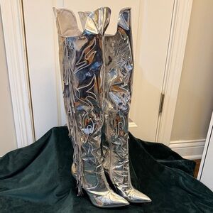 Silver Fringe Women's Boots